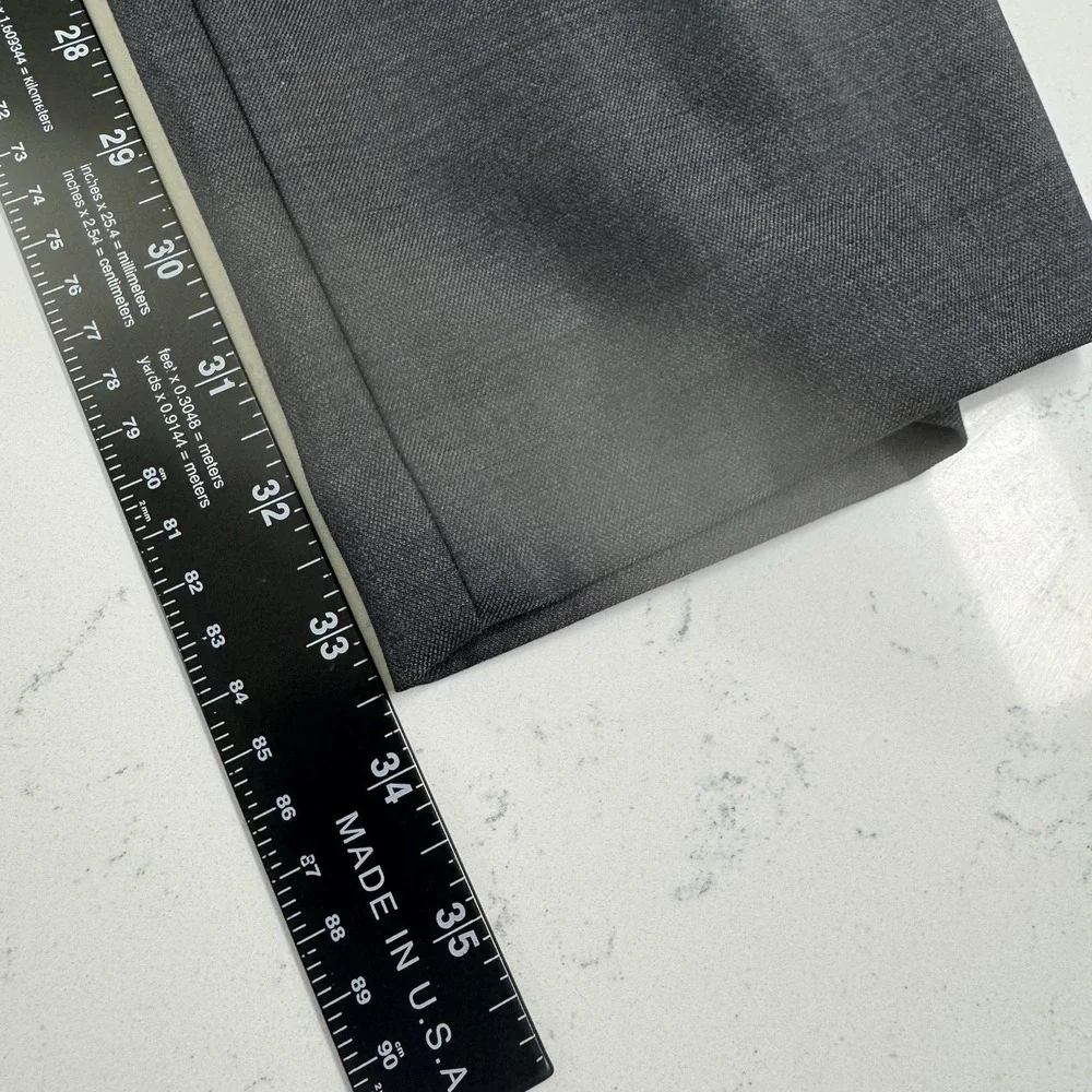 NWT Greg Norman Charcoal P4LM10 Slim‎ Fit Flat Front Dress Pants Men's 34 x 34